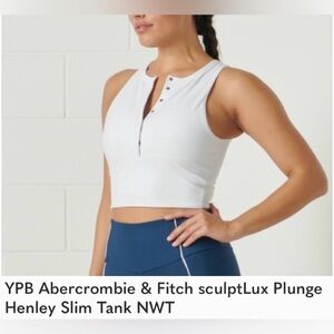 NWT YPB Abercrombie & Fitch Henley SculptLux Tank/Bra